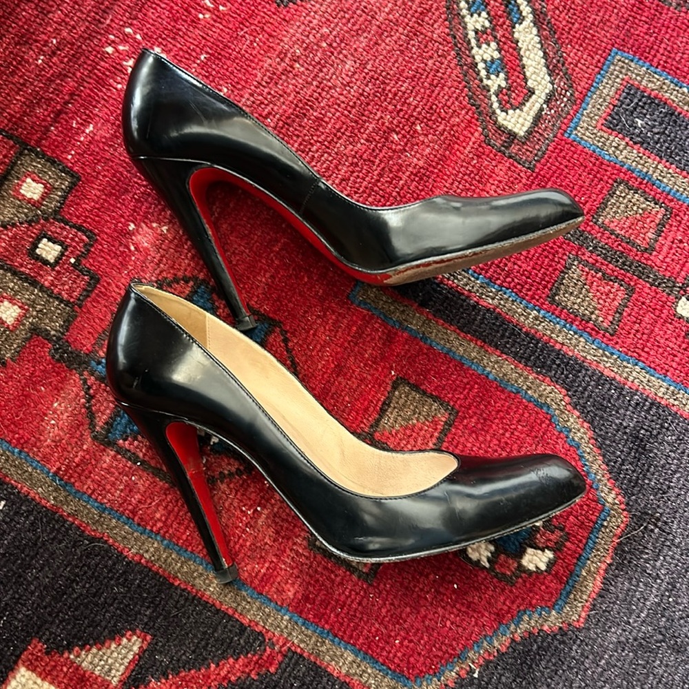Christian Louboutin Black Heels with Red Soles